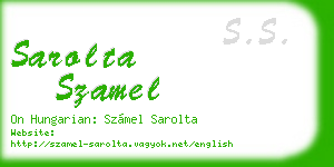 sarolta szamel business card